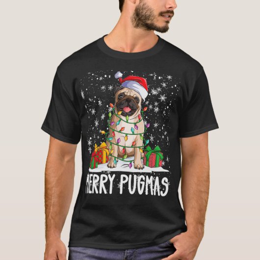 T-shirt Joyeux Pugmas 2022 Carlin Noël Carlin de fête Lov (Devant)