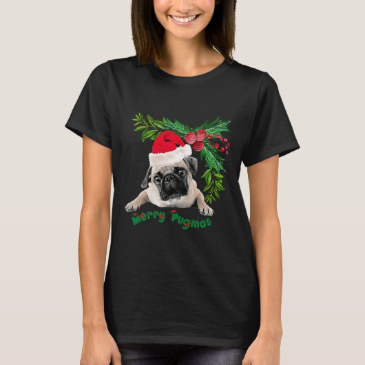 T-shirt Joyeux Pugmas 305 (Devant)