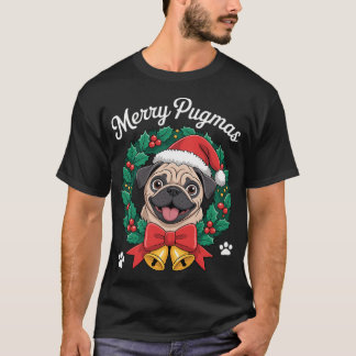 T-shirt Joyeux Pugmas Chien Noël