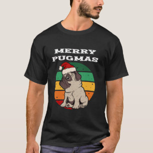 T-shirt Joyeux Pugmas drôle Carlin Noël Chien de Noël Carl