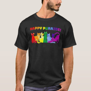 T-shirt Joyeux Purride Pride Mois Rainbow Drops Chats
