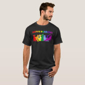 T-shirt Joyeux Purride Pride Mois Rainbow Drops Chats (Devant entier)