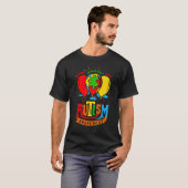 T-shirt Joyeux Puzzle de la vie Sensibilisation sur l'auti (Devant entier)
