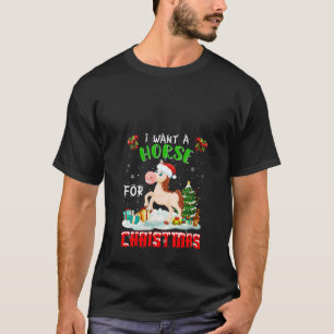 T-shirt Joyeux Pyjama de Noël Cheval Douleur moche Père No