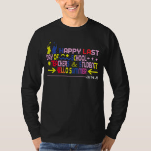 T-shirt Joyeux Qouet Dernier jour Happy Dernier jour ensei