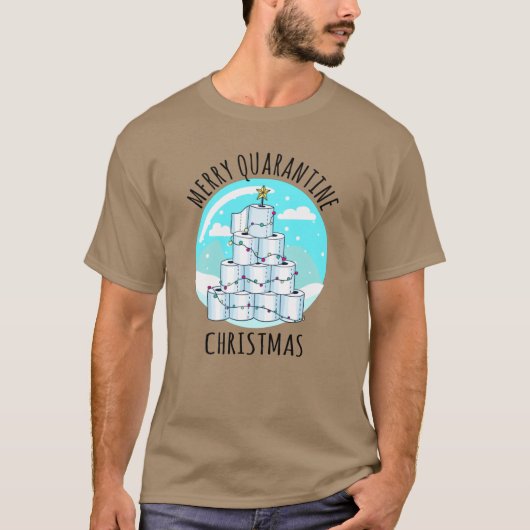 T-shirt Joyeux Quarantaine Arbre de Noël Papier toilette (Devant)