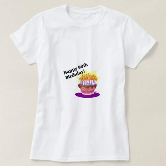 T-shirt Joyeux quatre-vingt-dixième anniversaire ! (Design devant)