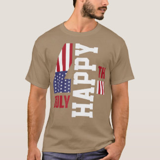 T-shirt Joyeux Quatrième 4 juillet États-Unis D'Amérique