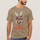 T-shirt Joyeux Reindeer Las Vegas Metropolitan PD (Devant)