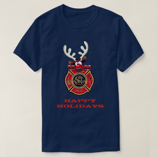 T-shirt Joyeux Reindeer St. Louis Fire Department (Design devant)