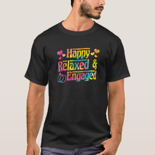 T-shirt Joyeux Relaxé & Engagé Fiancée Fiance Couple Enga