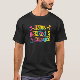 T-shirt Joyeux Relaxé & Engagé Fiancée Fiance Couple Enga