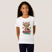 T-Shirt Joyeux rennes de Noël (Devant entier)