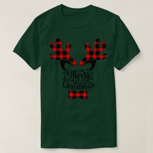 T-shirt Joyeux rennes de Noël (Design devant)