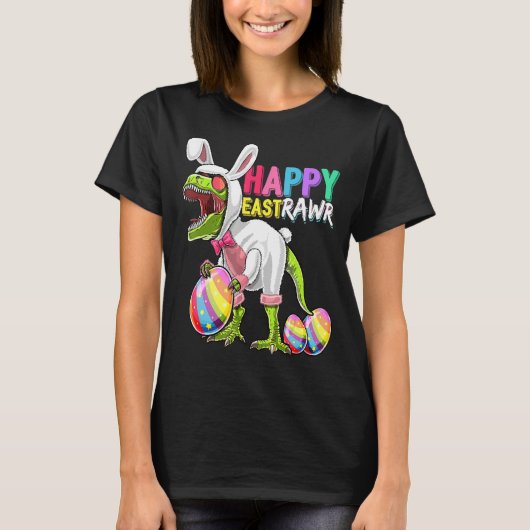 T-shirt Joyeux Rex Dinosaure Easter Bunny Egg Costu (Devant)