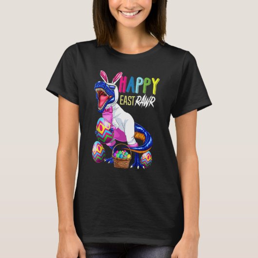 T-shirt Joyeux Rex Dinosaure Easter Bunny Egg Costu (Devant)