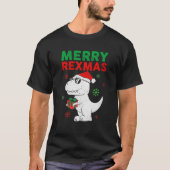 T-shirt Joyeux Rexmas Père Noël Trex Dino Toddler Noël Pjs (Devant)