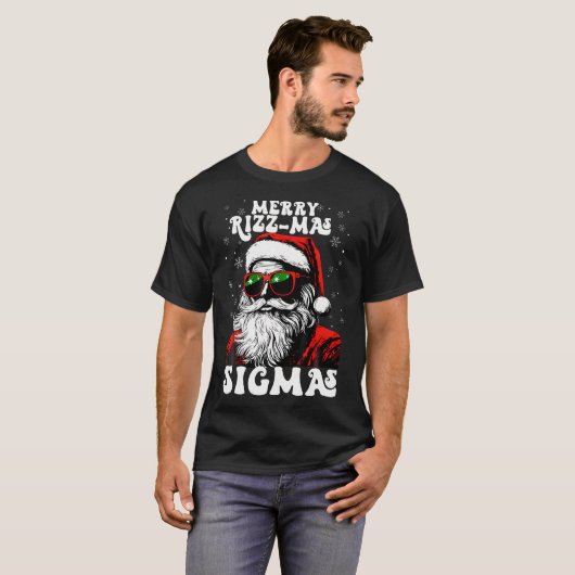 T-shirt Joyeux Rizz Mas Sigmas Funny Gen Alpha X Mas Père  (Devant entier)