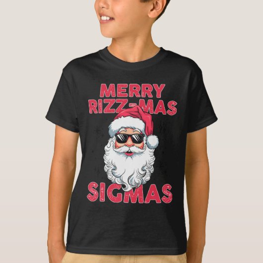 T-shirt Joyeux Rizz Mas Sigmas Funny Père Noël (Devant)