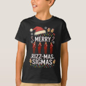 T-shirt Joyeux Rizz Mas Sigmas Gen Alpha Trump Noël Pj (Devant)