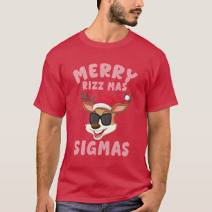 T-shirt Joyeux Rizz Mas Sigmas, Joyeux T-Shi T-Shi Noël