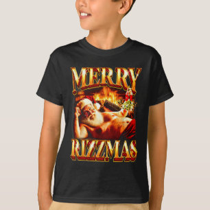 T-shirt Joyeux Rizzmas Enfants Ados École Funny Noël Sa