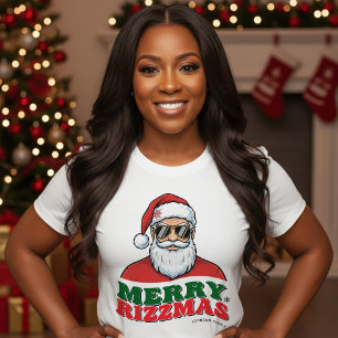 T-shirt Joyeux Rizzmas Rétro Père Noël Drôle de Noël