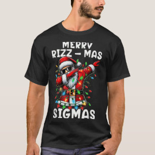 T-shirt Joyeux Rizzmas Sigmas Dabbing Dabbing Santa Claus 