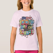 T-shirt Joyeux Robot Explorateur Spatial 100e Jour d'École (Devant)