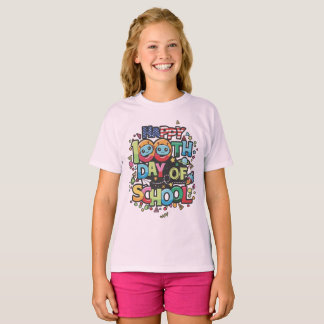 T-shirt Joyeux Robot Explorateur Spatial 100e Jour d'École