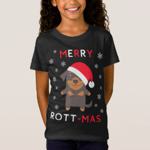 T-Shirt Joyeux Rott Mas - Drôle Noël Rottweiler XMas D