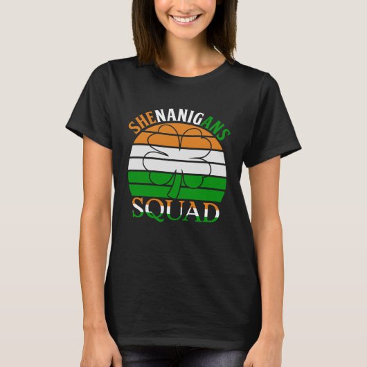 T-shirt Joyeux Saint Patrick's Day Irish Shenanigans Squad (Devant)