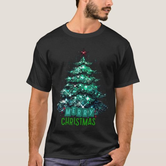 T-shirt Joyeux sapin de Noël (Devant)