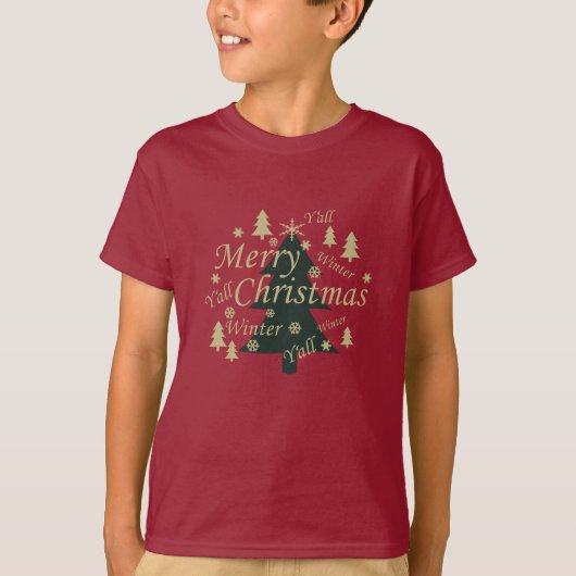 T-shirt Joyeux sapin de Noël décoré (Devant)