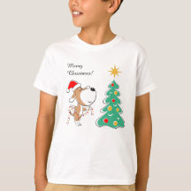 Joyeux sapin de Noël mignon Chien Chien Chien Sant