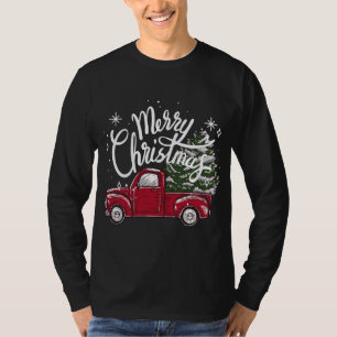T-shirt Joyeux sapin de Noël sur Red Truck Car Cos