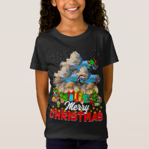 T-Shirt Joyeux sapins feux de Noël Pyjama Poissons Animaux
