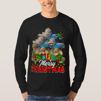 T-shirt Joyeux sapins feux de Noël Pyjama Poissons Animaux