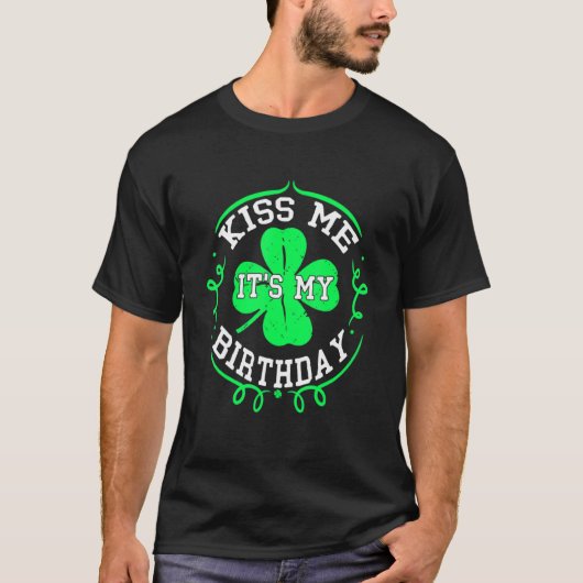T-shirt Joyeux Shamrock Jour de la Saint Patrick m'embrass (Devant)