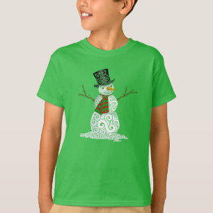 T-shirt Joyeux Snowman Tourbillonnant