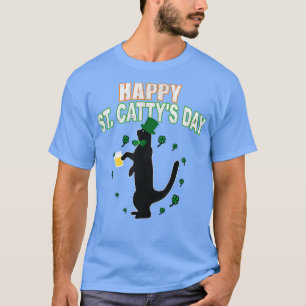 T-shirt Joyeux St Cattys Day Irlandais Kitten Cat Saint Pa