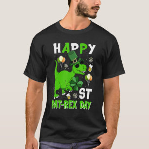 T-shirt Joyeux St Pat Rex Day Leprechaun Dinosaur Irlandai