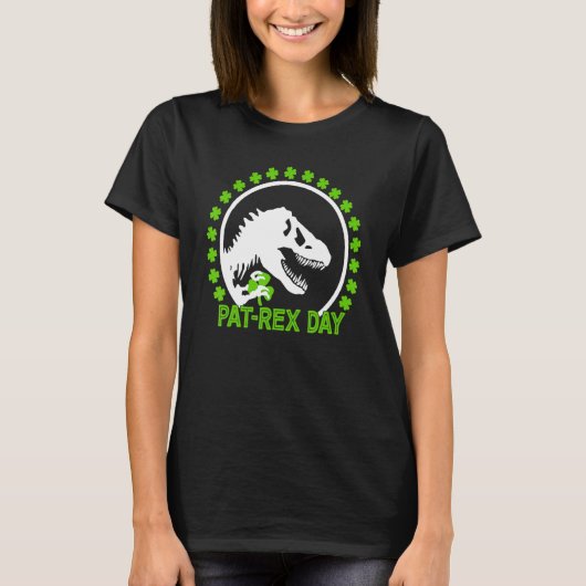 T-shirt Joyeux St Pat Rex Day St Patrick Patrex Dinosaur (Devant)