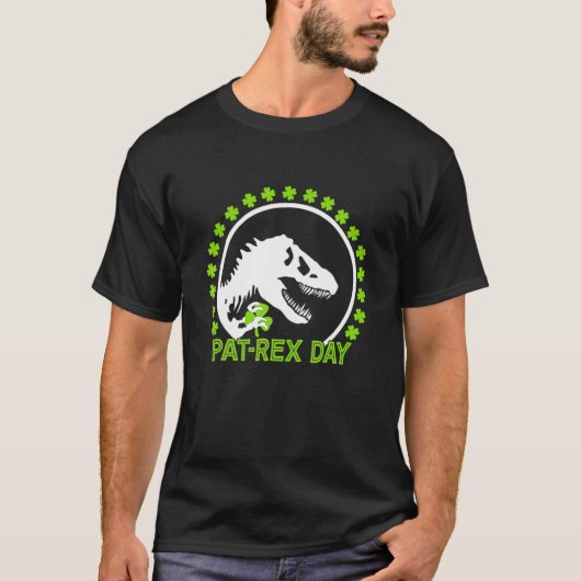 T-shirt Joyeux St Pat Rex Day St Patrick Patrex Dinosaur (Devant)
