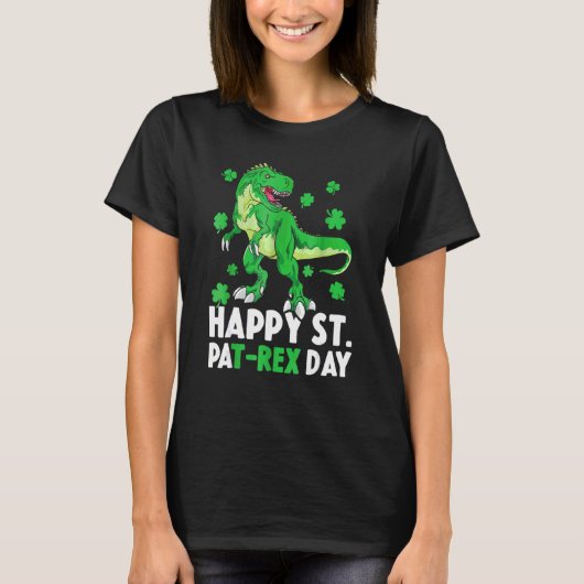 T-shirt Joyeux St Pat Rex Dinosaur Saint Patrick pour (Devant)