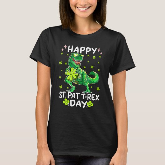 T-shirt Joyeux St Pat Rex Dinosaur Saint Patrick pour (Devant)