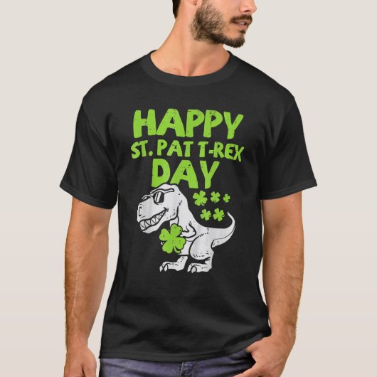 T-shirt Joyeux St Pat Rex Dinosaur Saint Patrick pour (Devant)