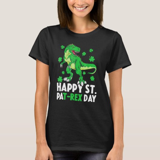 T-shirt Joyeux St Pat Rex Dinosaur Saint Patrick pour (Devant)