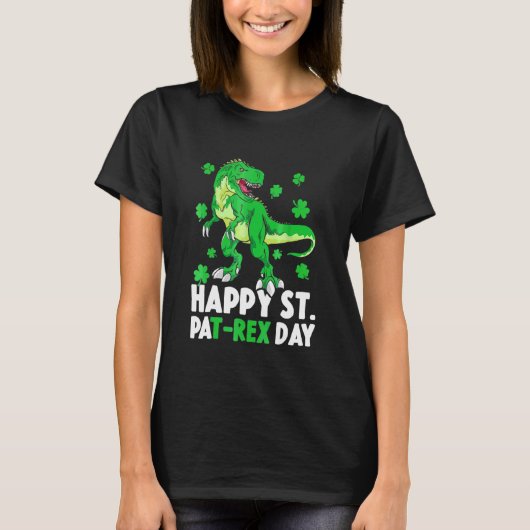 T-shirt Joyeux St Pat-Rex Dinosaur Saint Patrick pour (Devant)