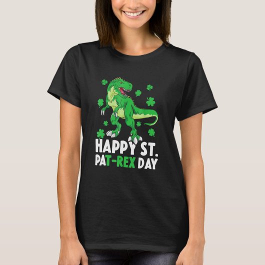T-shirt Joyeux St Pat Rex Dinosaur Saint Patrick S Day Pou (Devant)